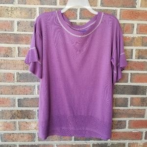 Apt. 9 Purple & Silver Top Size Large